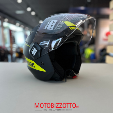 Casco jet Blauer BET H.T. in fibra Nero Giallo